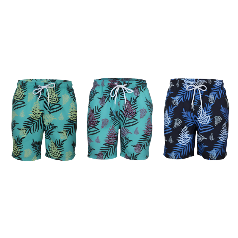 Pack Of 3 Mystery Printed Swim Trunks With Mesh Lining For Men