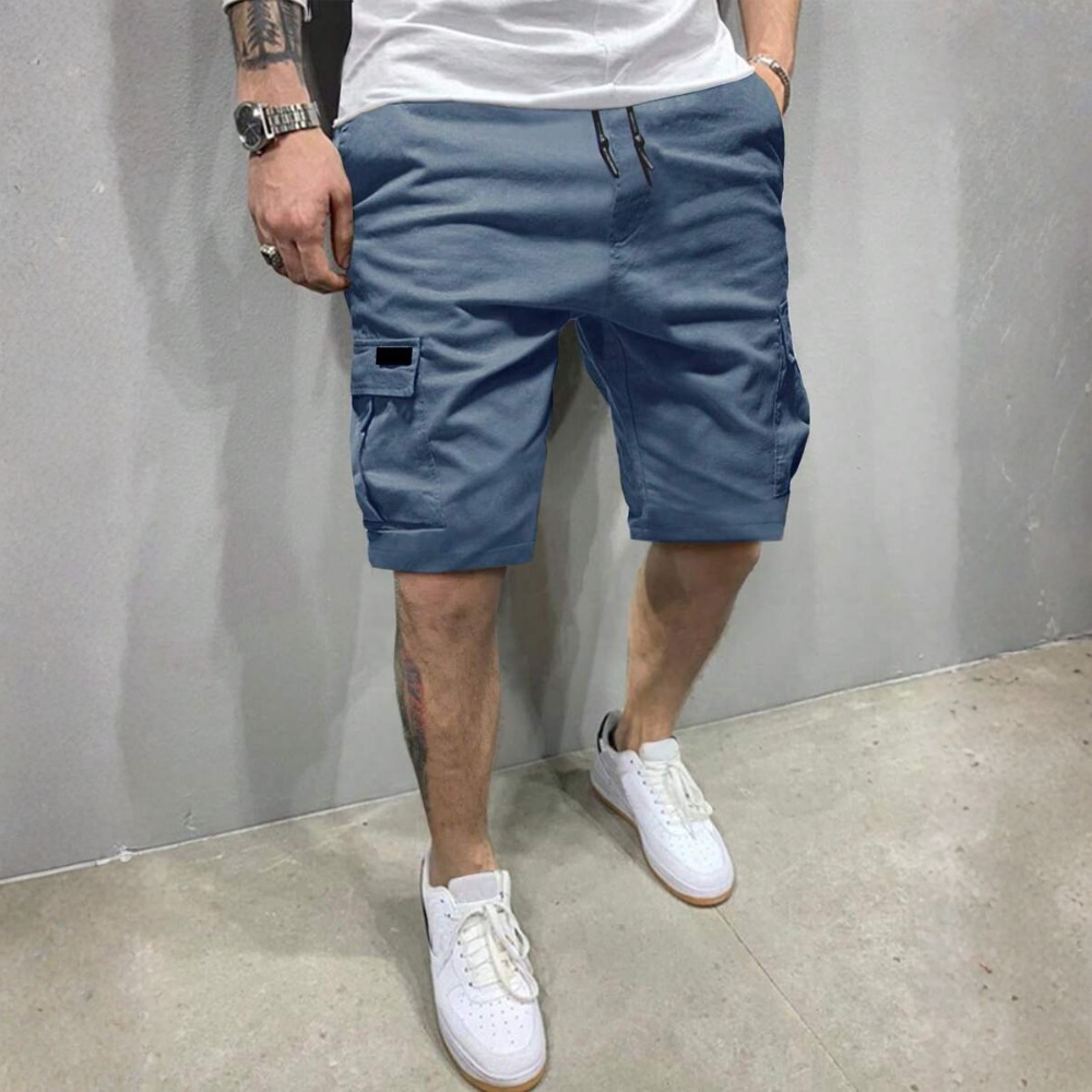 Summer Casual Cargo Shorts With Drawstring For Men