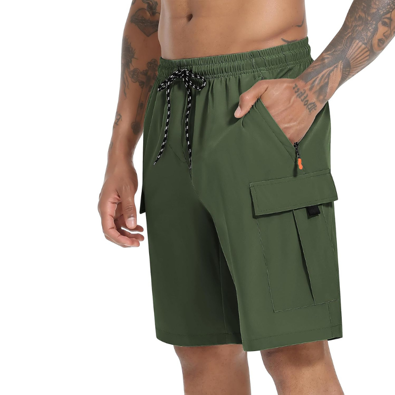 Lightweight Hiking Cargo Shorts – Stretchable Wear With Secure Pockets-Waves And Trunks