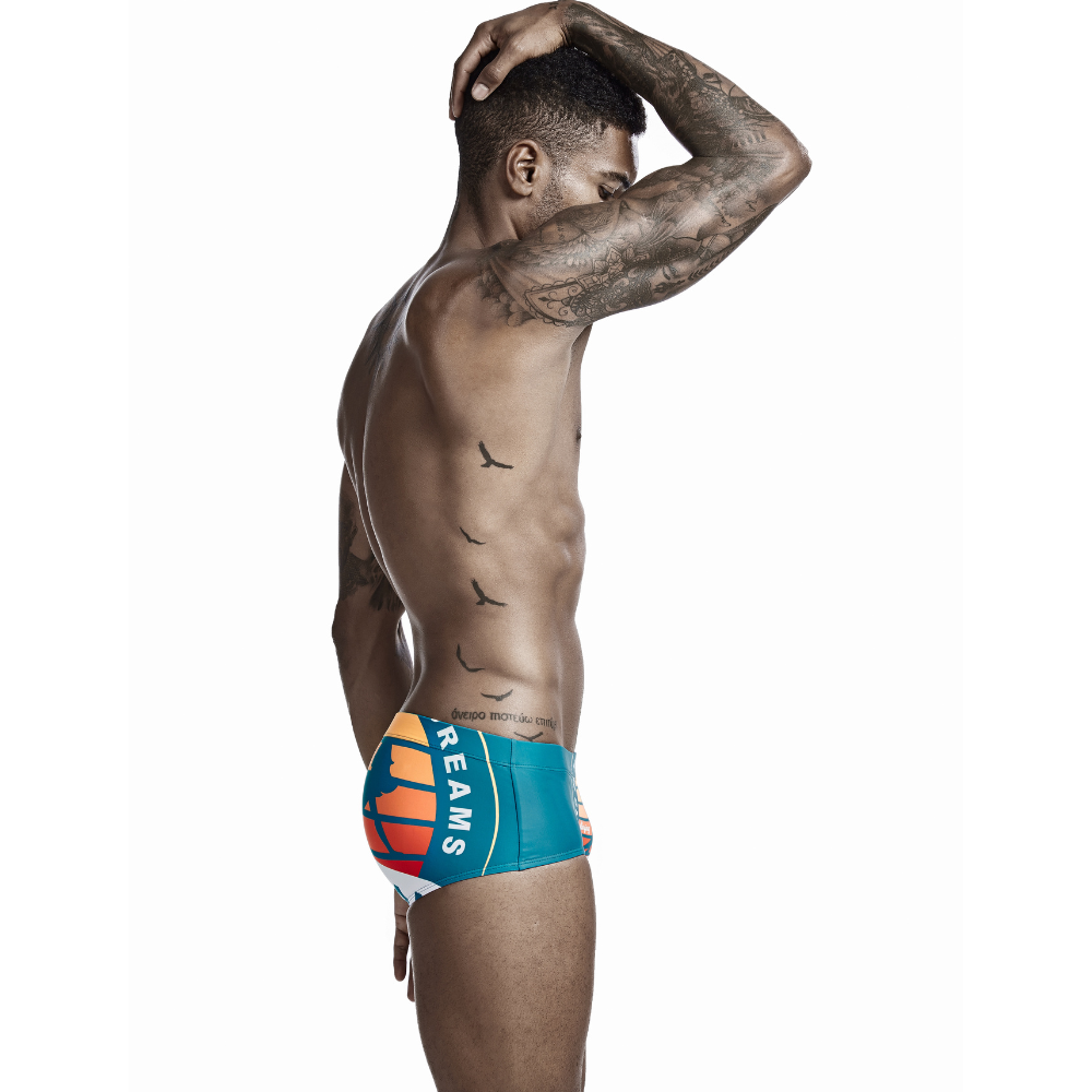 String Blue Summer Brief-Waves And Trunks