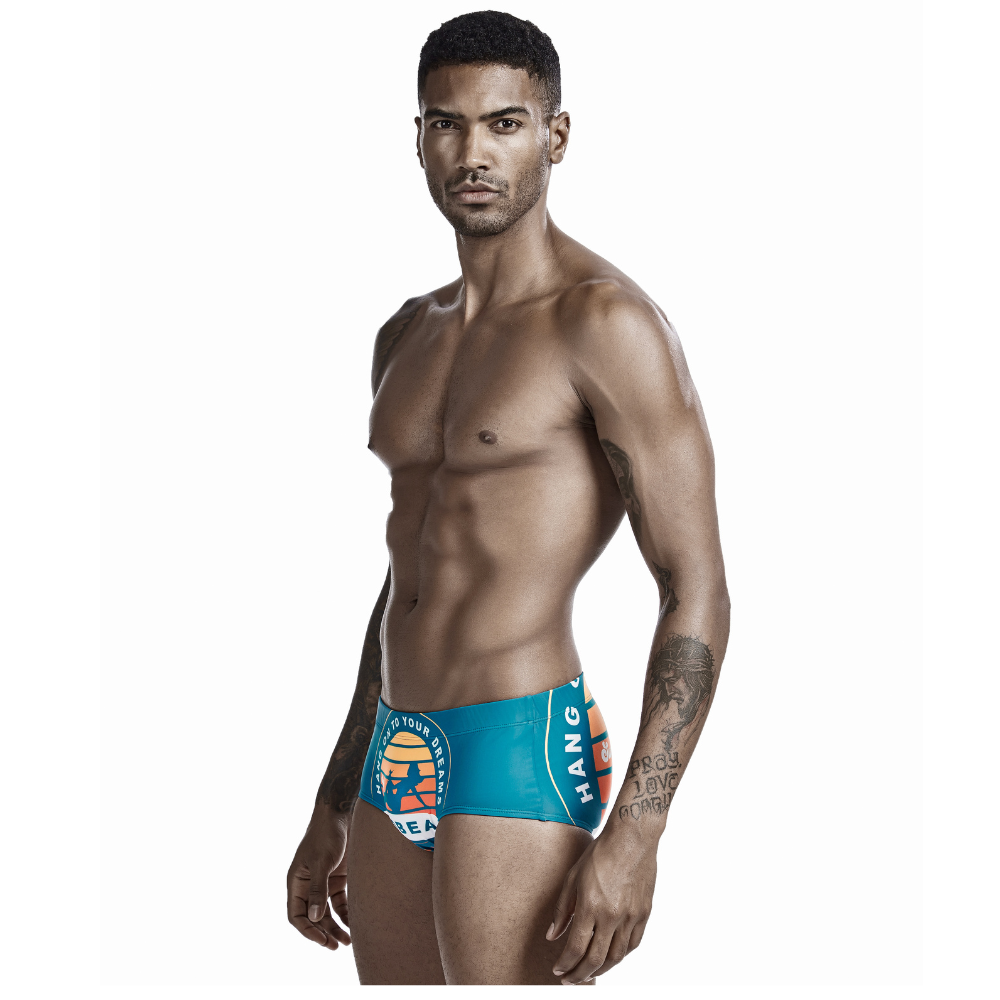 String Blue Summer Brief-Waves And Trunks