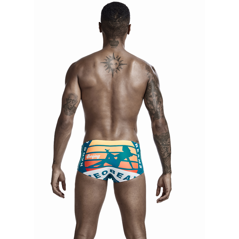 String Blue Summer Brief-Waves And Trunks