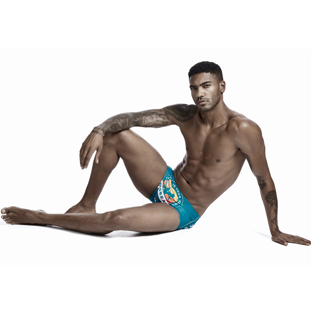 String Blue Summer Brief-Waves And Trunks