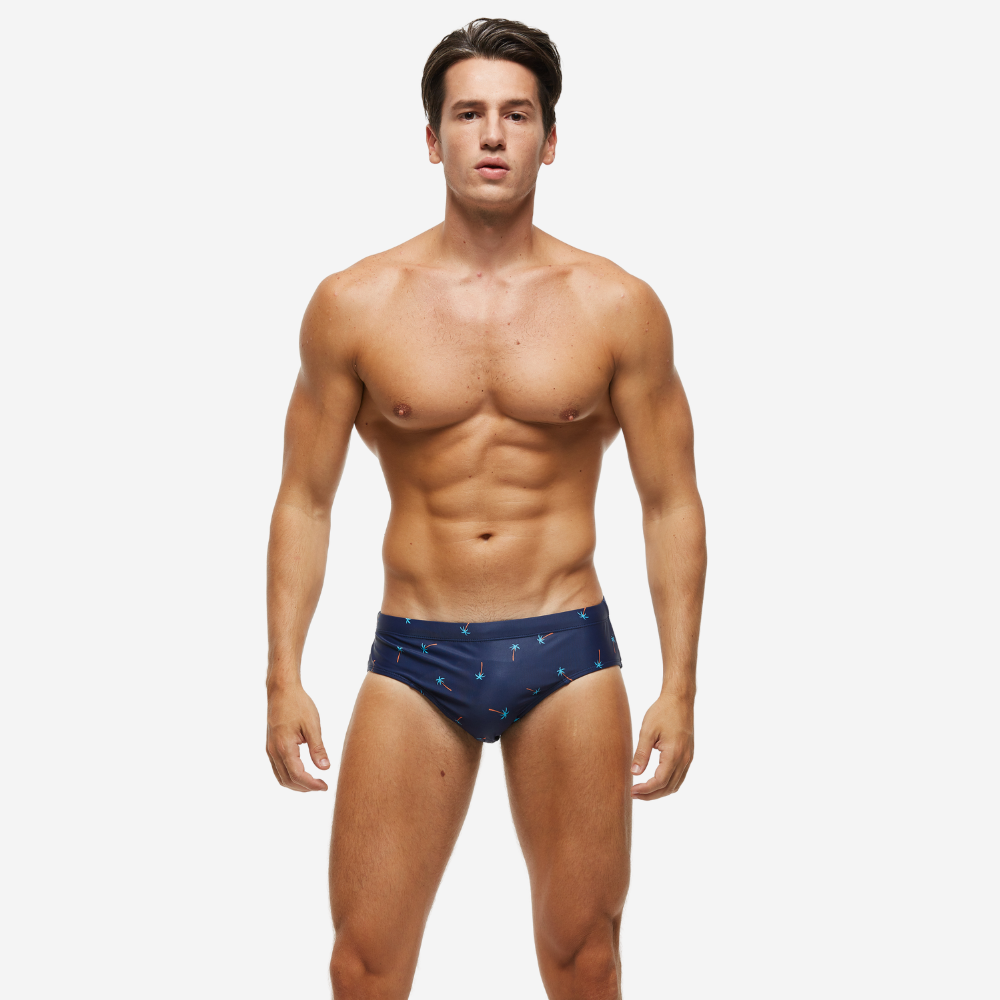 Tropical Trees String Summer Brief-Waves And Trunks