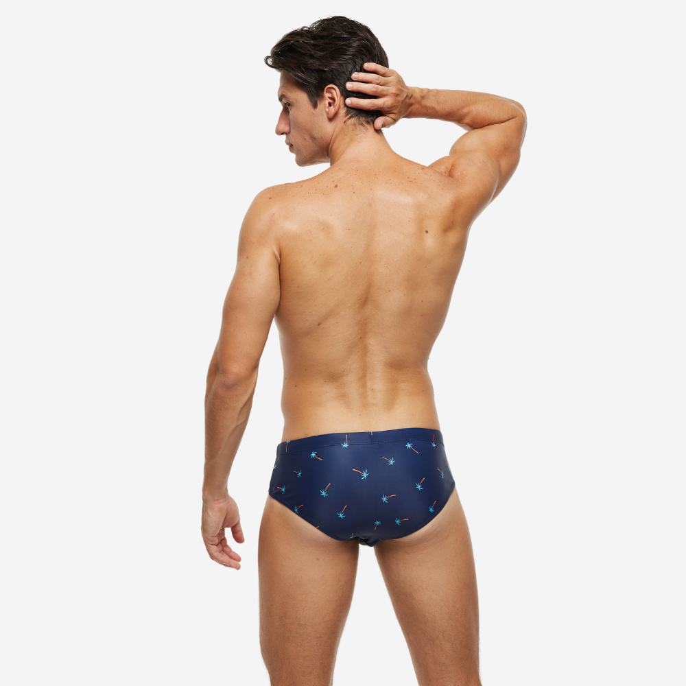Tropical Trees String Summer Brief-Waves And Trunks
