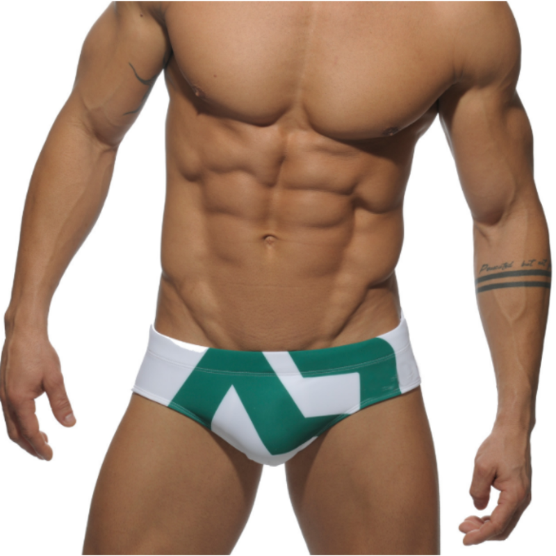 Sport Style Swim Brief-Waves And Trunks