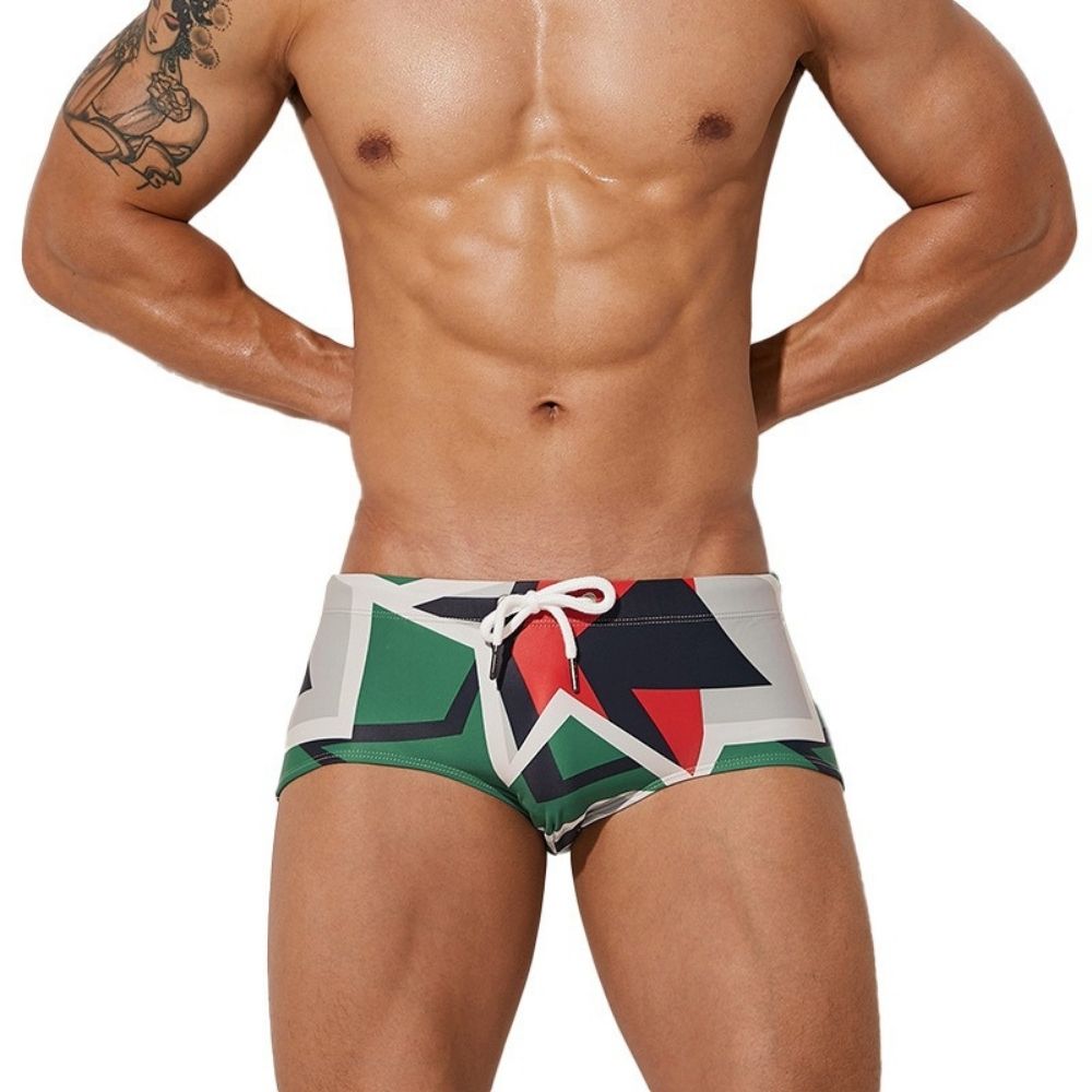 Men's Star Pattern Swimwear Trunks-Waves And Trunks