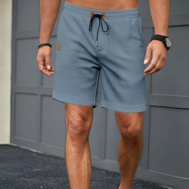 Waffle Texture Shorts – Adjustable Fit with Secure Pockets-Waves And Trunks