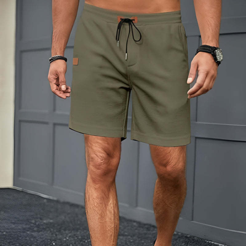 Waffle Texture Shorts – Adjustable Fit with Secure Pockets-Waves And Trunks