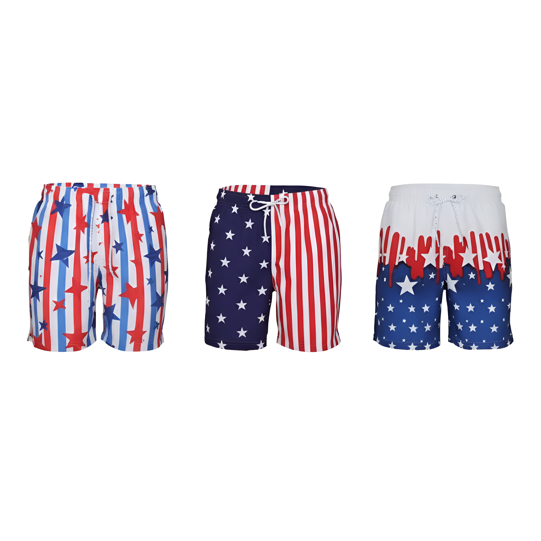 Pack Of 3 Mystery Printed Swim Trunks With Mesh Lining For Men