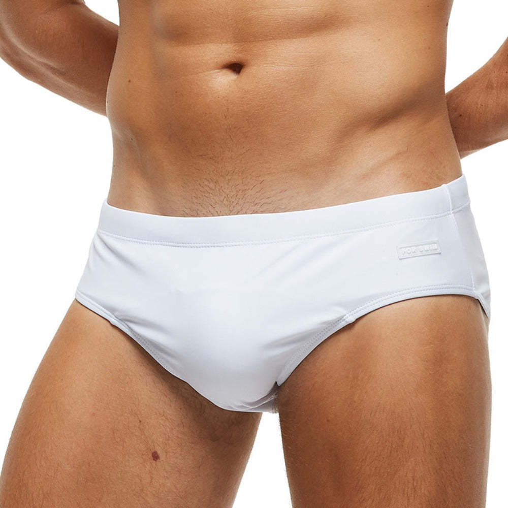 Solid White String Summer Brief-Waves And Trunks