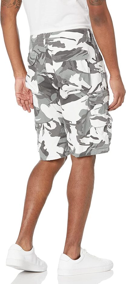 Camo Print Fit Cargo Shorts-Waves And Trunks
