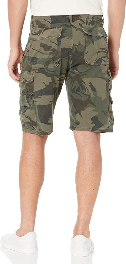 Camo Print Fit Cargo Shorts-Waves And Trunks