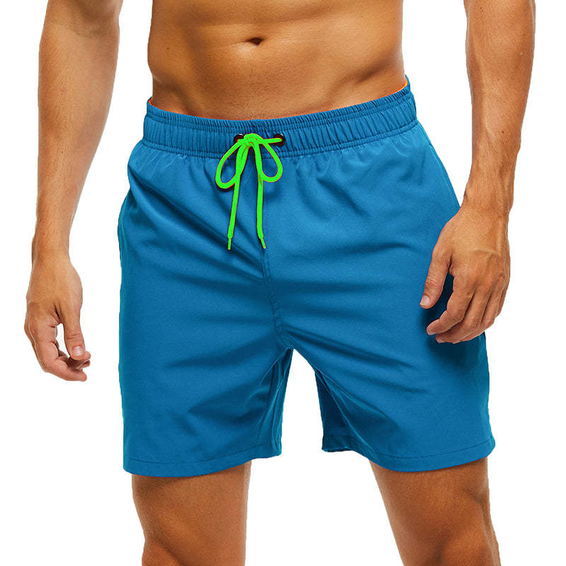 Peacock Light Blue String Swim Shorts-Waves And Trunks