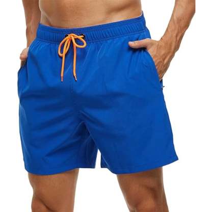 Zipper Pockets With Stretchable Swim Shorts-Waves And Trunks