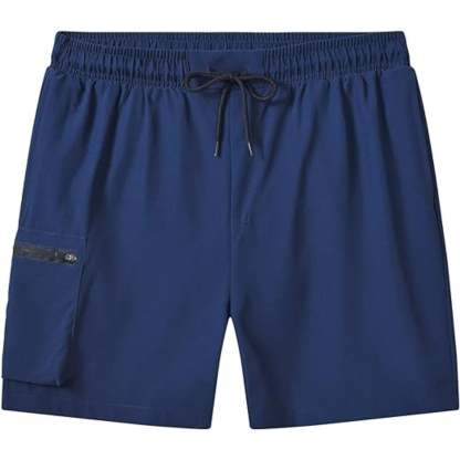 Zipper Pockets With Stretchable Swim Shorts-Waves And Trunks