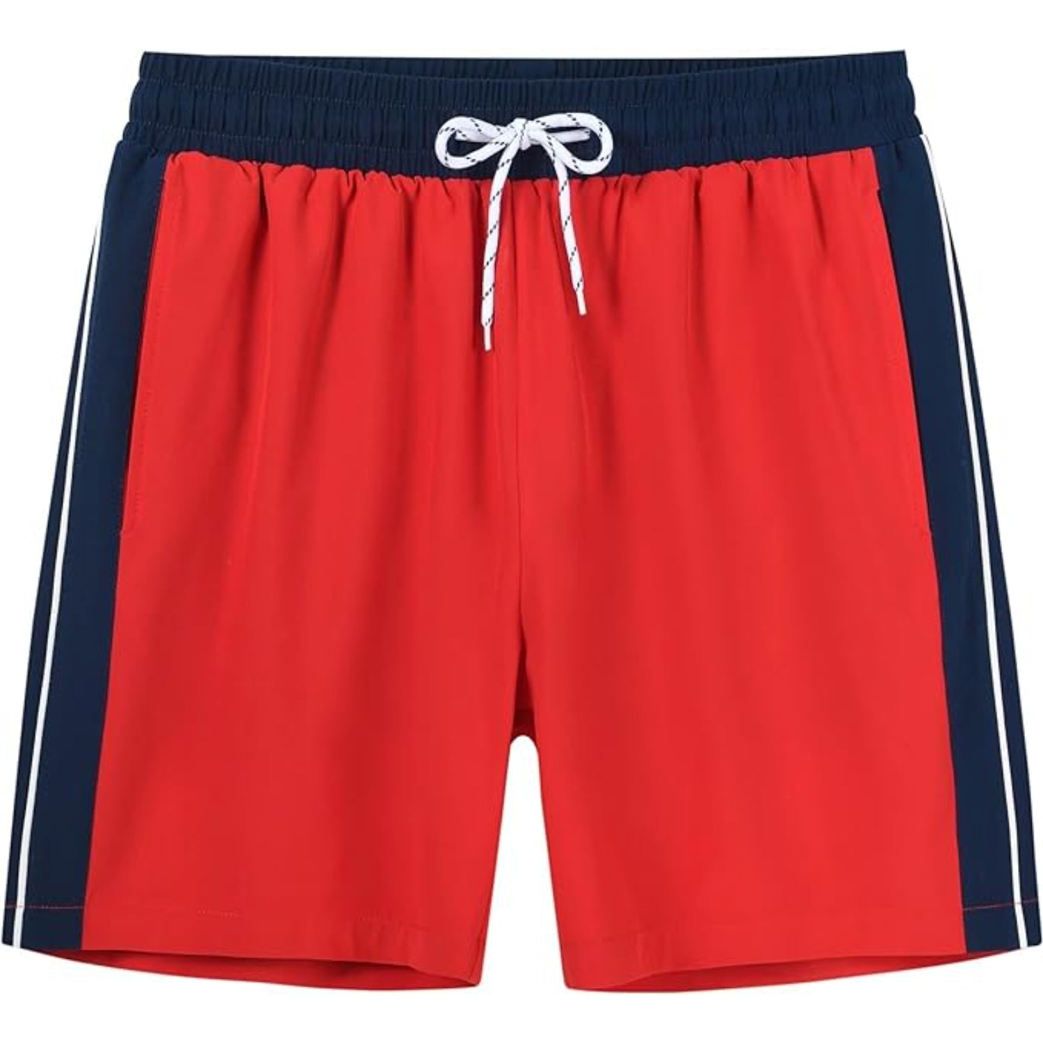 Zipper Pockets With Stretchable Swim Shorts-Waves And Trunks