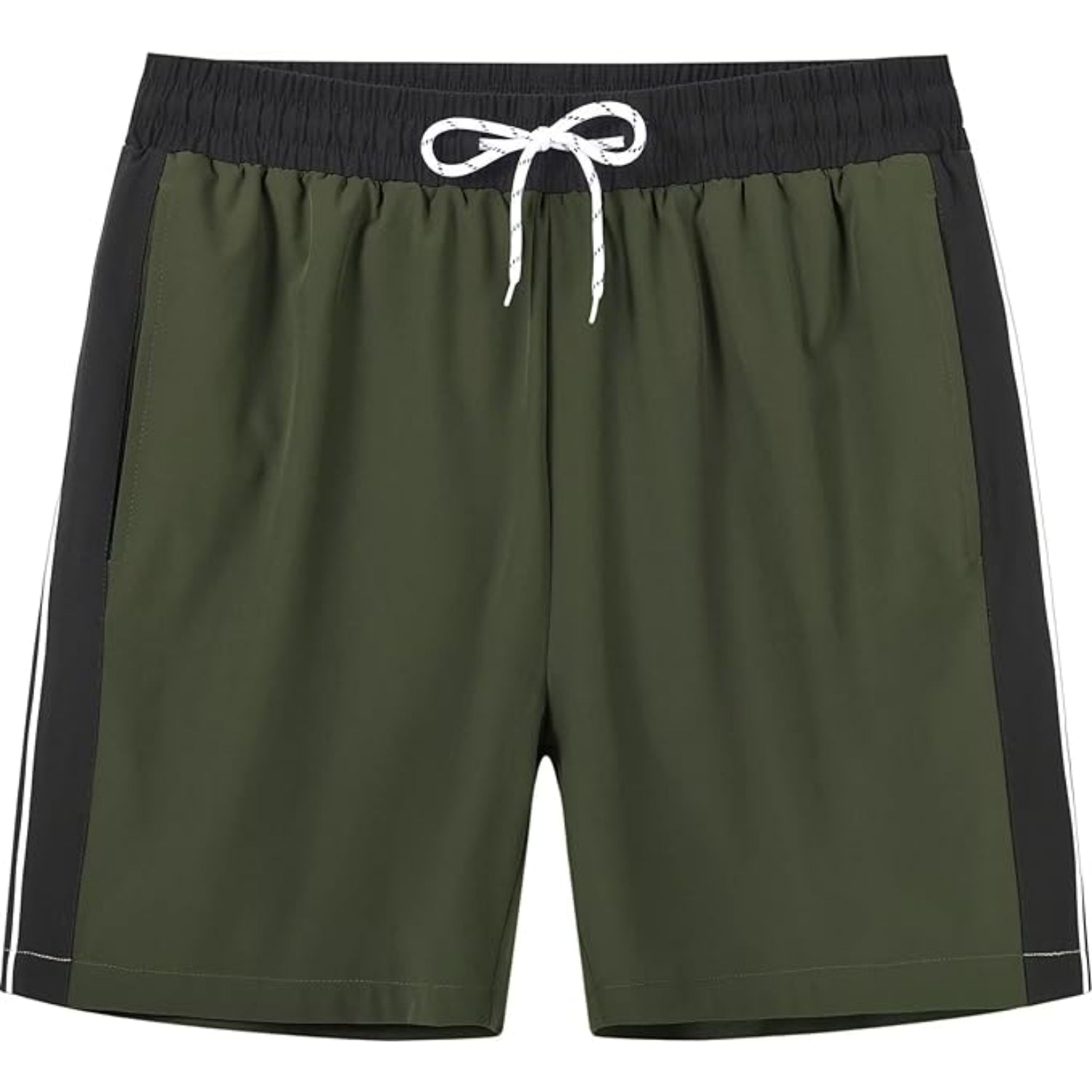 Zipper Pockets With Stretchable Swim Shorts-Waves And Trunks