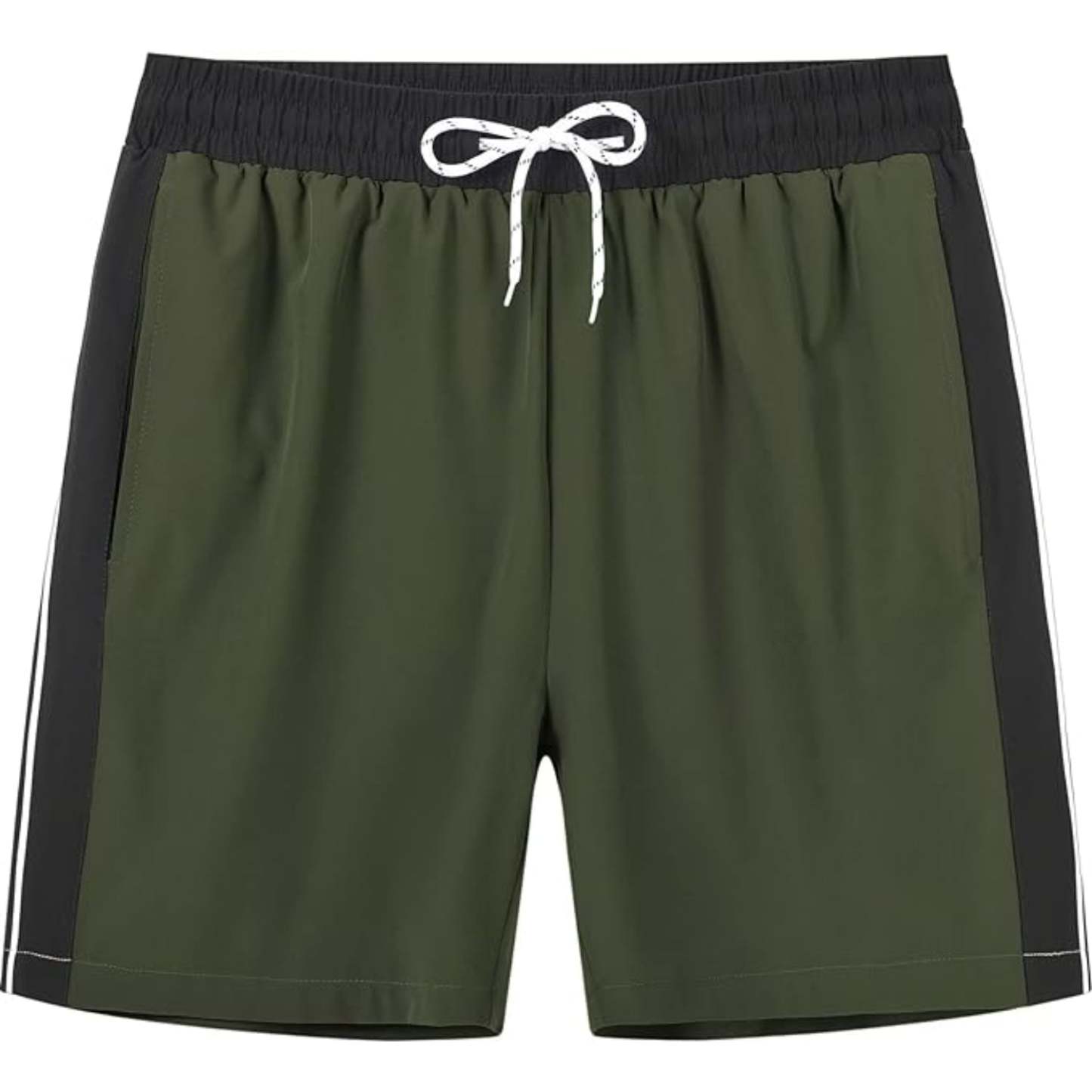 Zipper Pockets With Stretchable Swim Shorts-Waves And Trunks