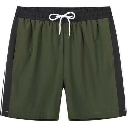 Zipper Pockets With Stretchable Swim Shorts-Waves And Trunks