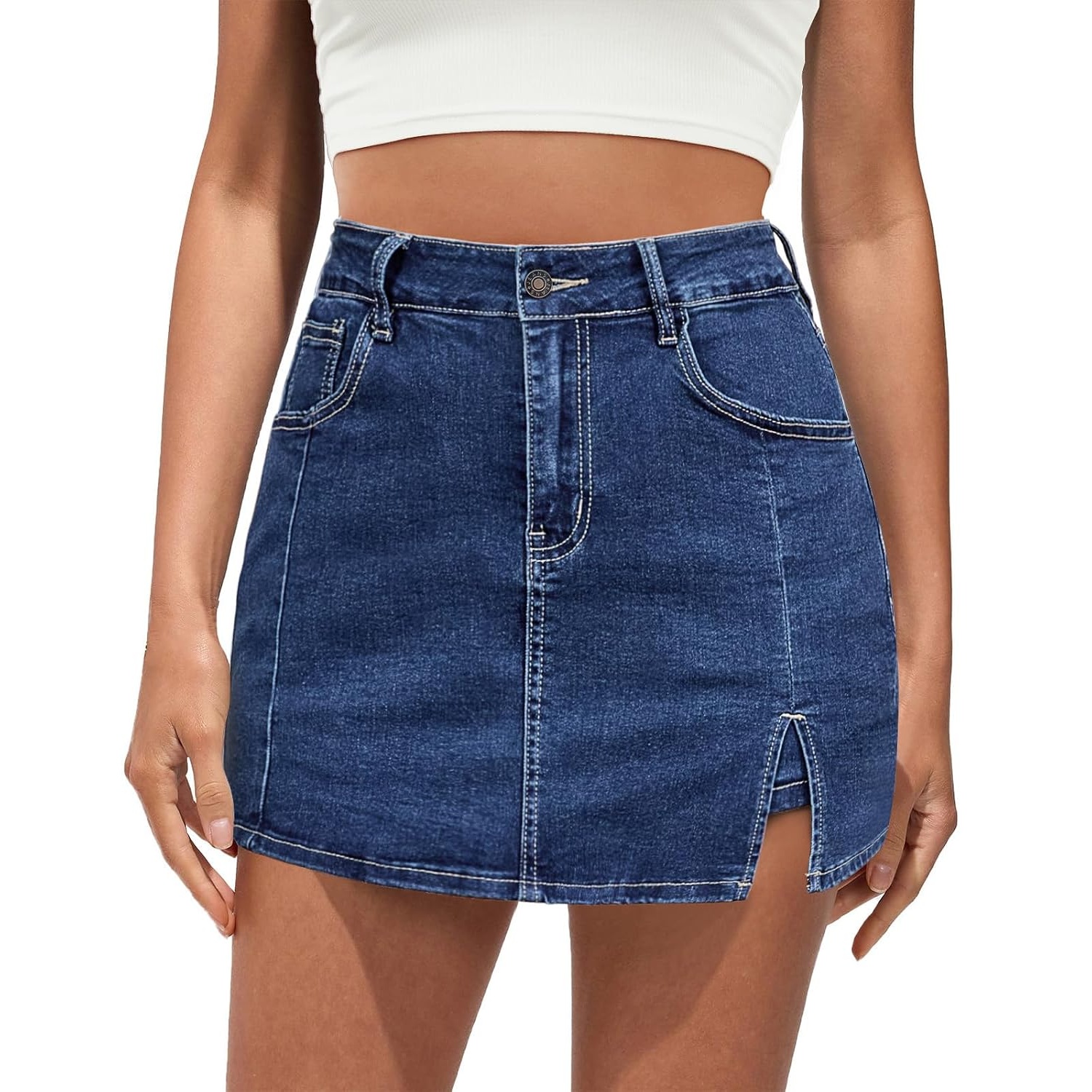 Summer Stretch Denim Skirt Shorts For Women
