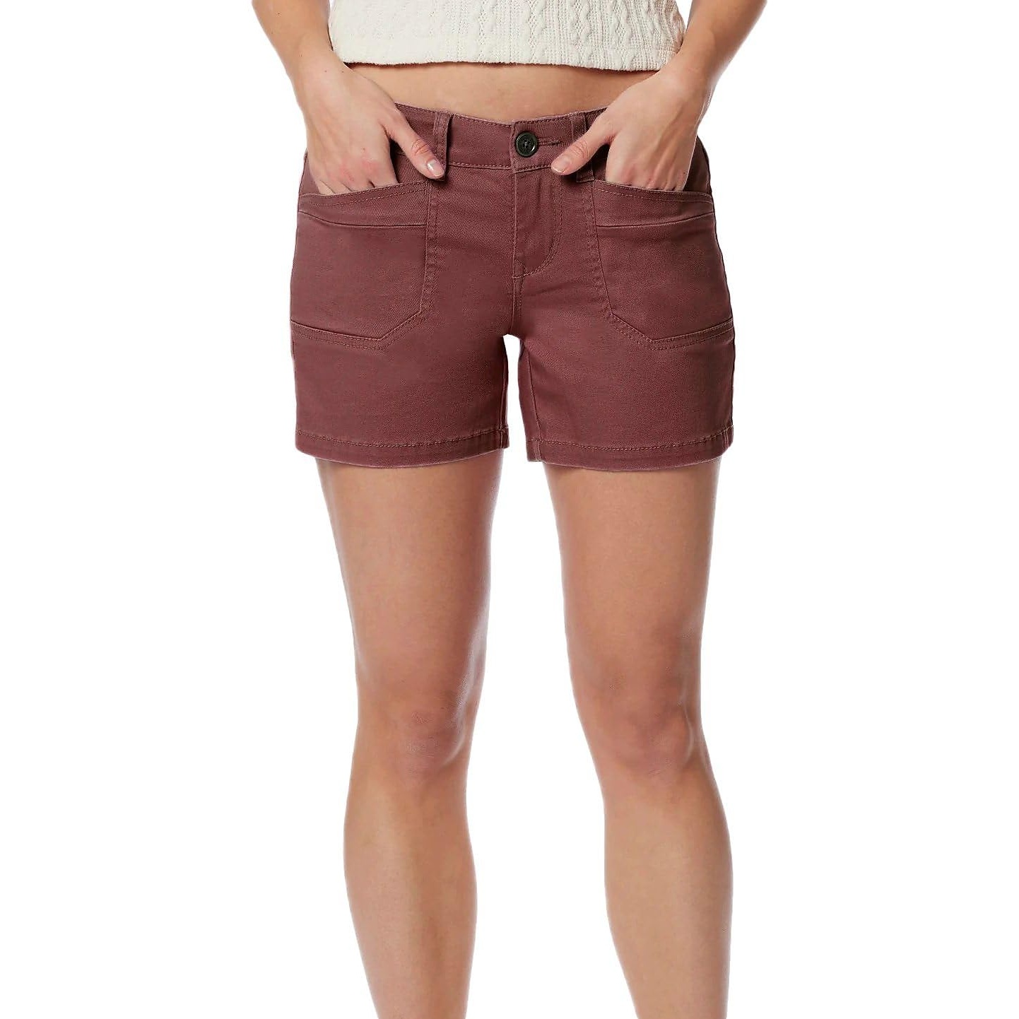 Button Style Comfy Stretchable Shorts For Women