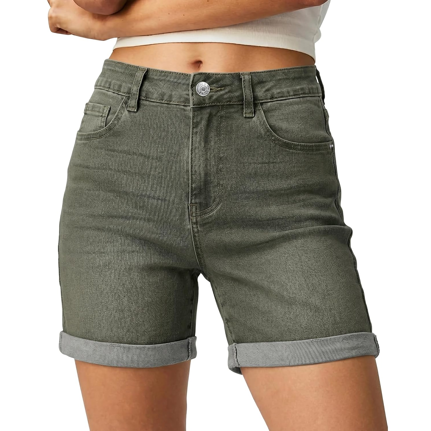 Casual Denim Summer Stretchy Jean Shorts For Women
