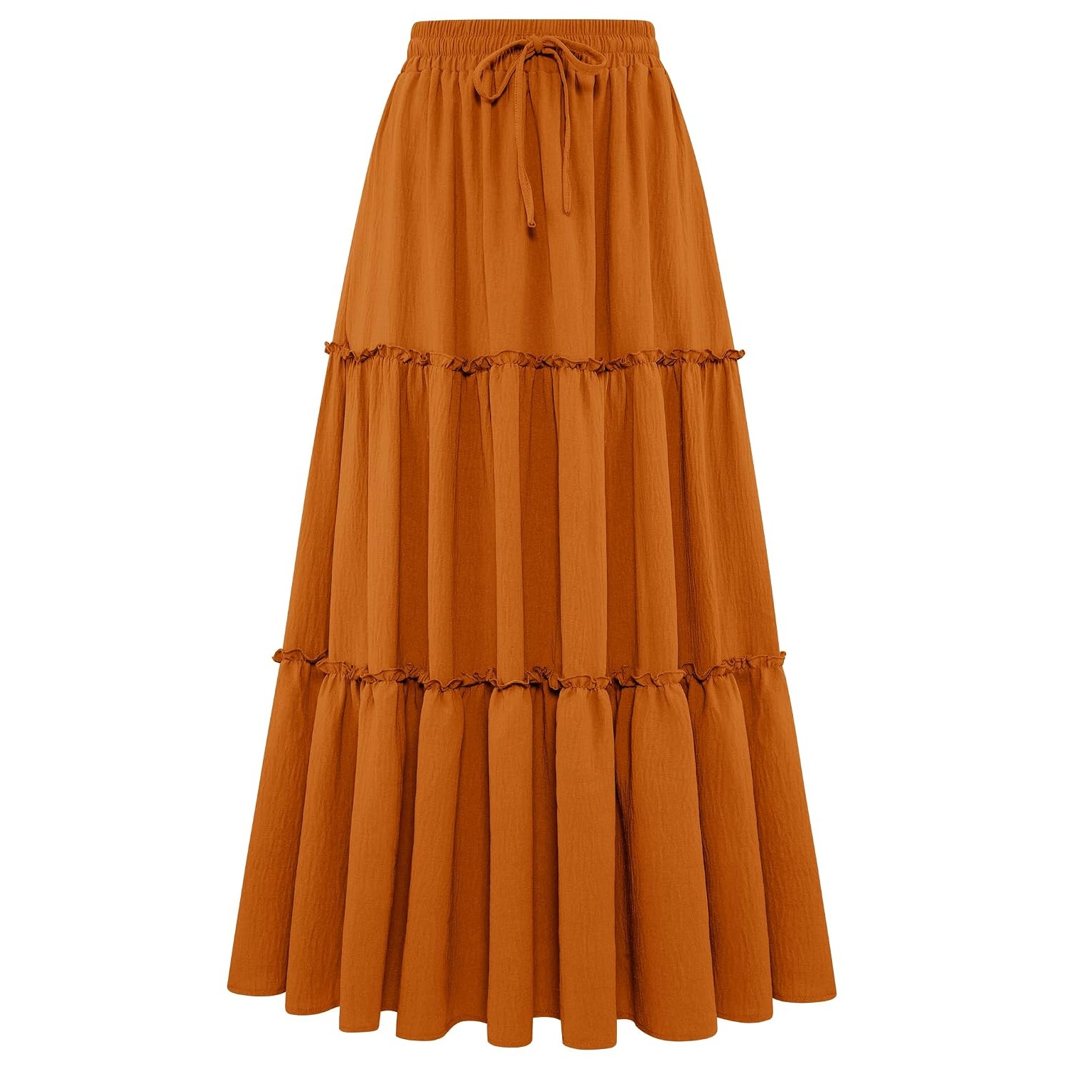 Pleated Boho Ruffle Summer Beach High Skirt For Women