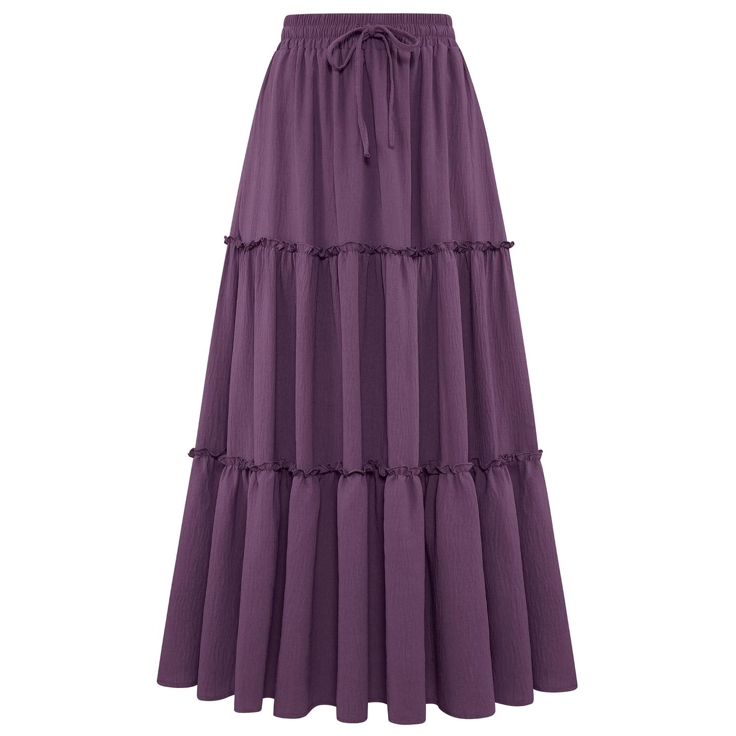 Pleated Boho Ruffle Summer Beach High Skirt For Women