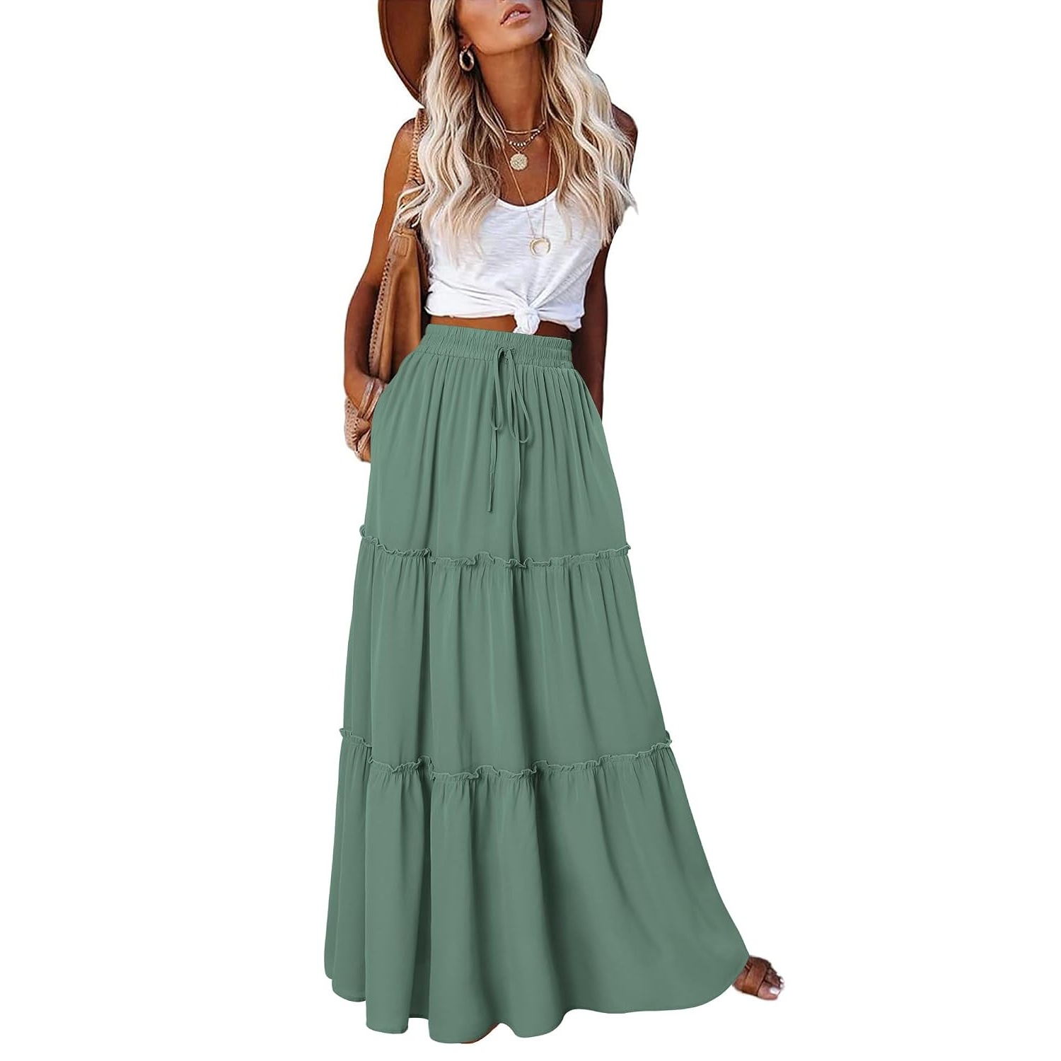 Long Festival Skirt With Pockets For Women