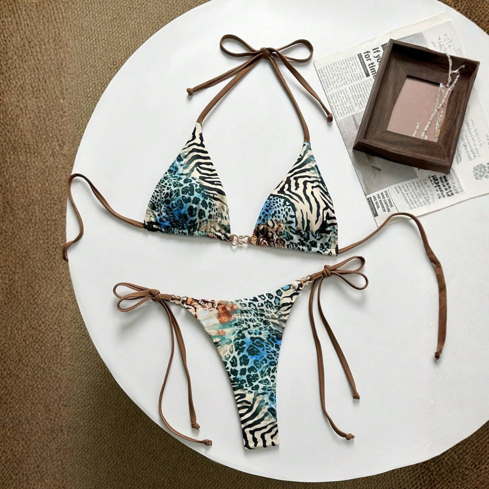 Tropical Paisley Print Drawstring Beach Shorts With Pockets For Men