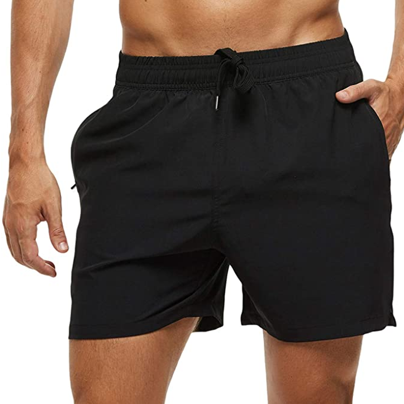 Men's Swim Trunks Quick Dry Beach Shorts with Zipper Pockets and Mesh Lining-Waves And Trunks