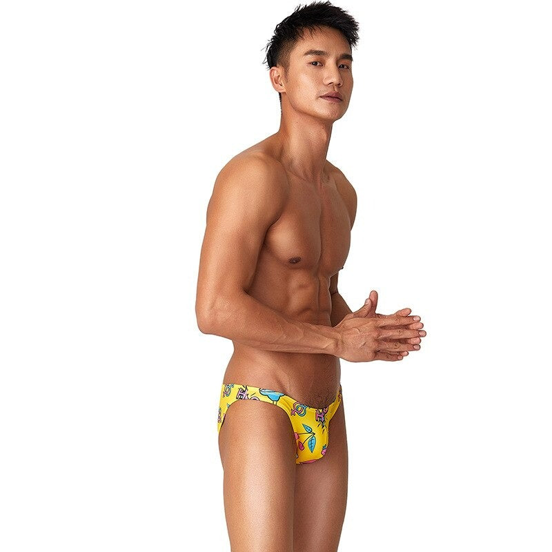 Mens Cool Prints Short Briefs-Waves And Trunks