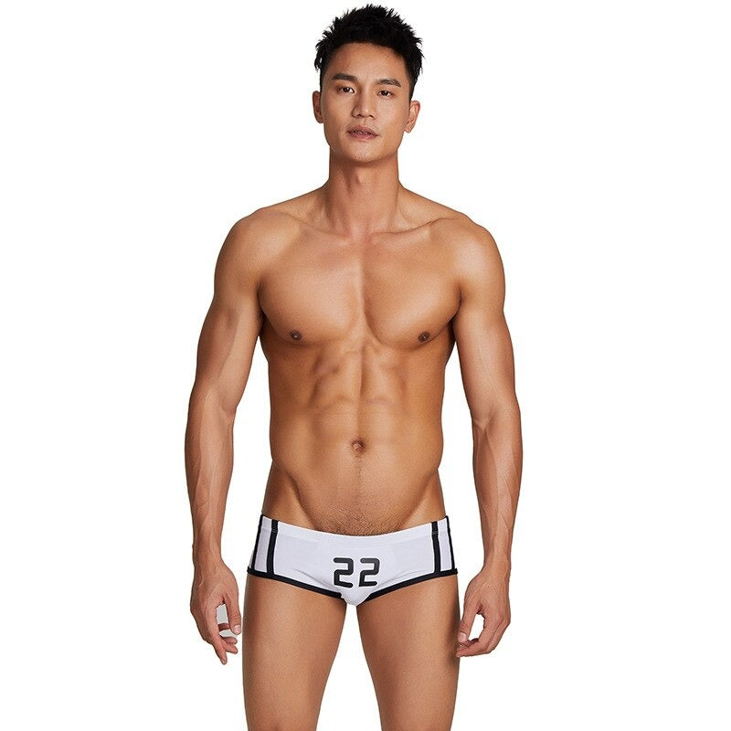 Men's Sports Print Short Briefs-Waves And Trunks