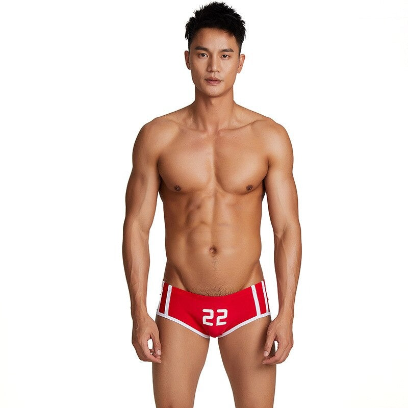 Men's Sports Print Short Briefs-Waves And Trunks