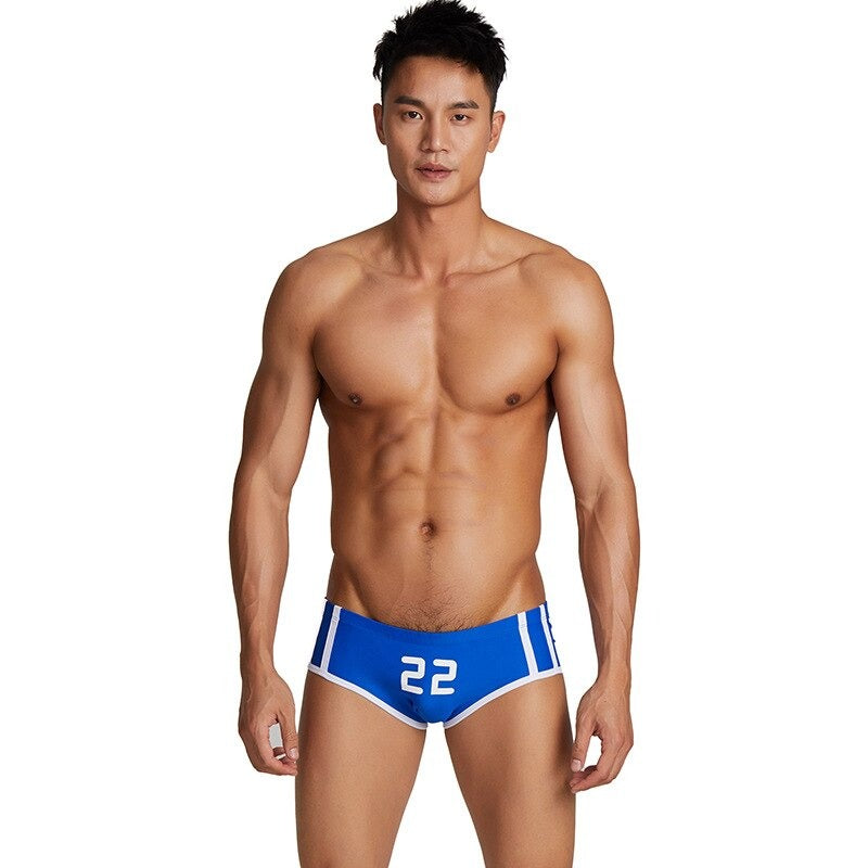 Men's Sports Print Short Briefs-Waves And Trunks