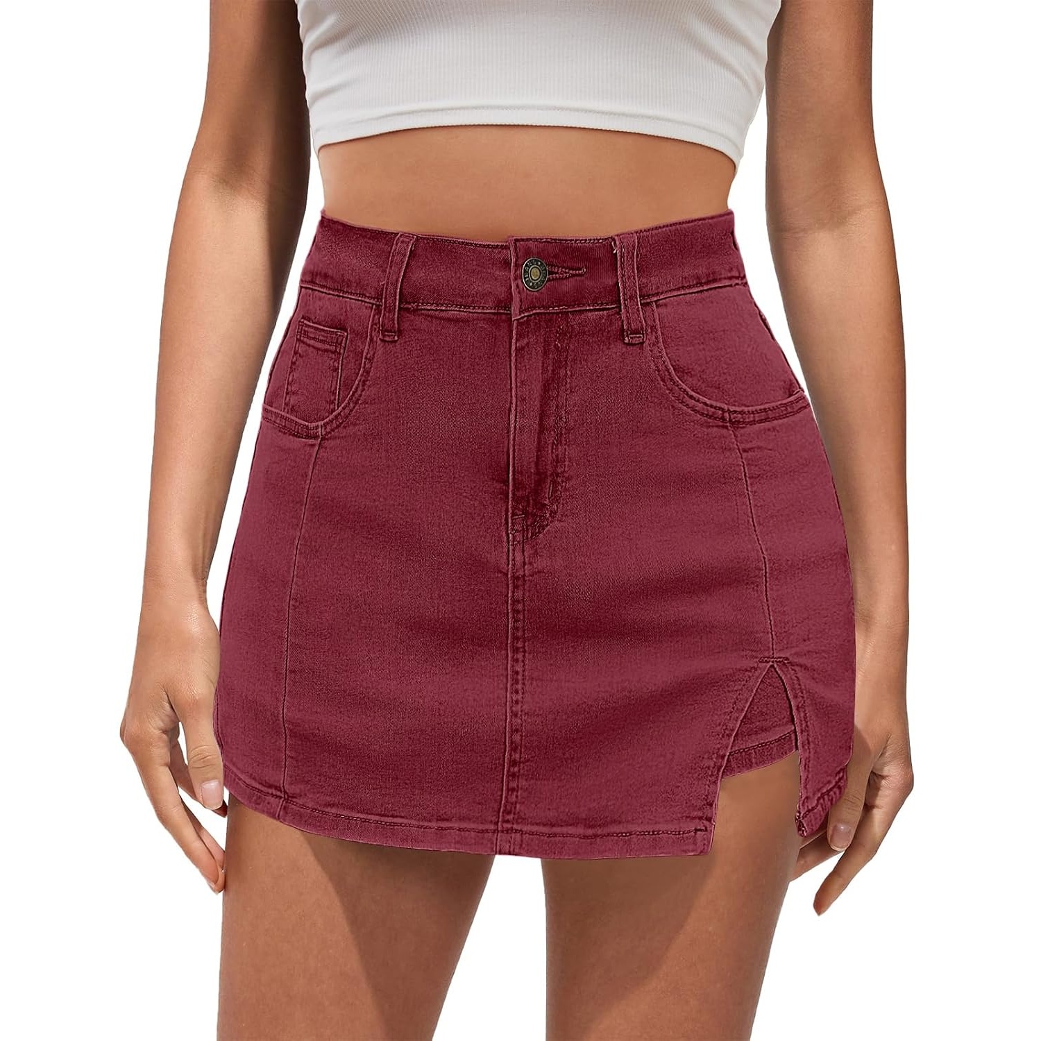 Summer Stretch Denim Skirt Shorts For Women
