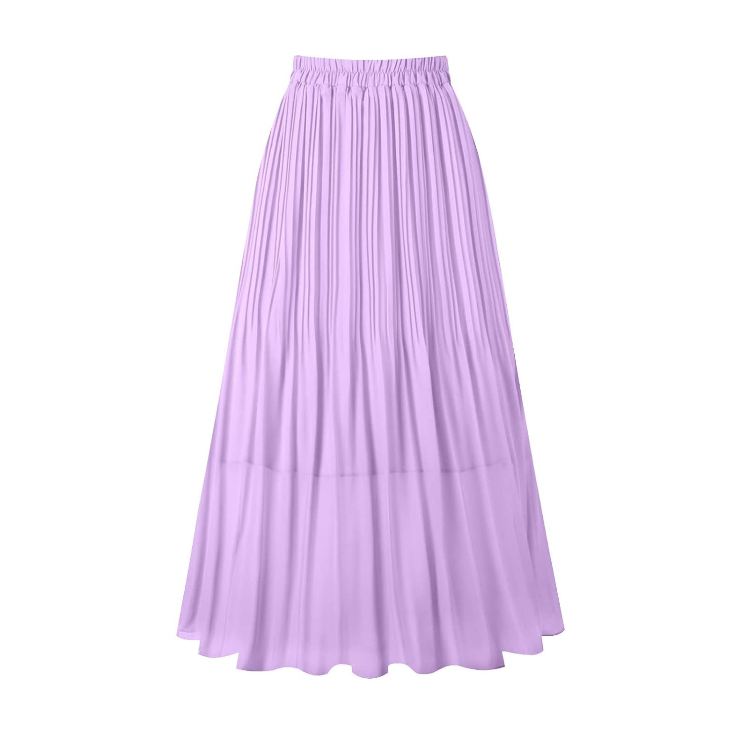 Pleated Chiffon Aline Length Skirt For Women