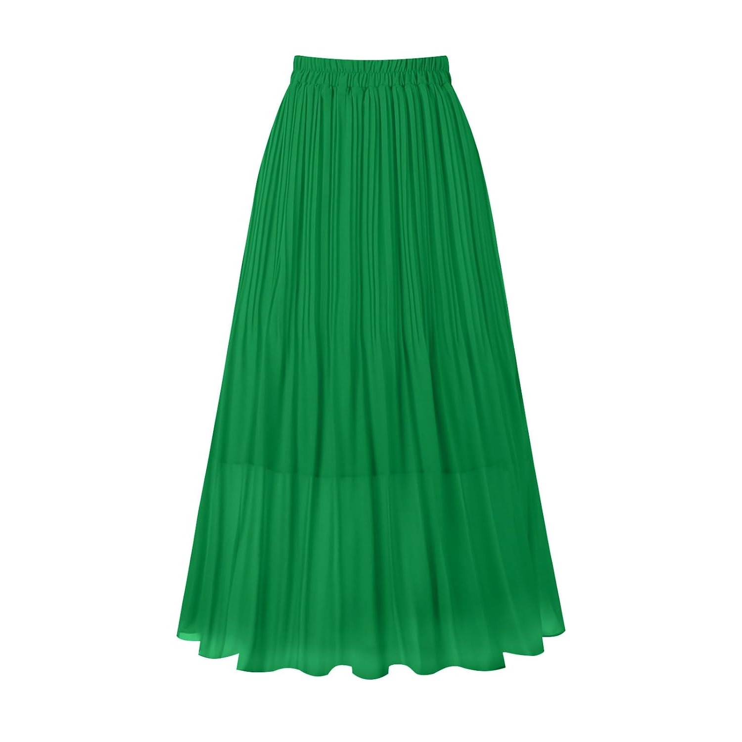 Pleated Chiffon Aline Length Skirt For Women