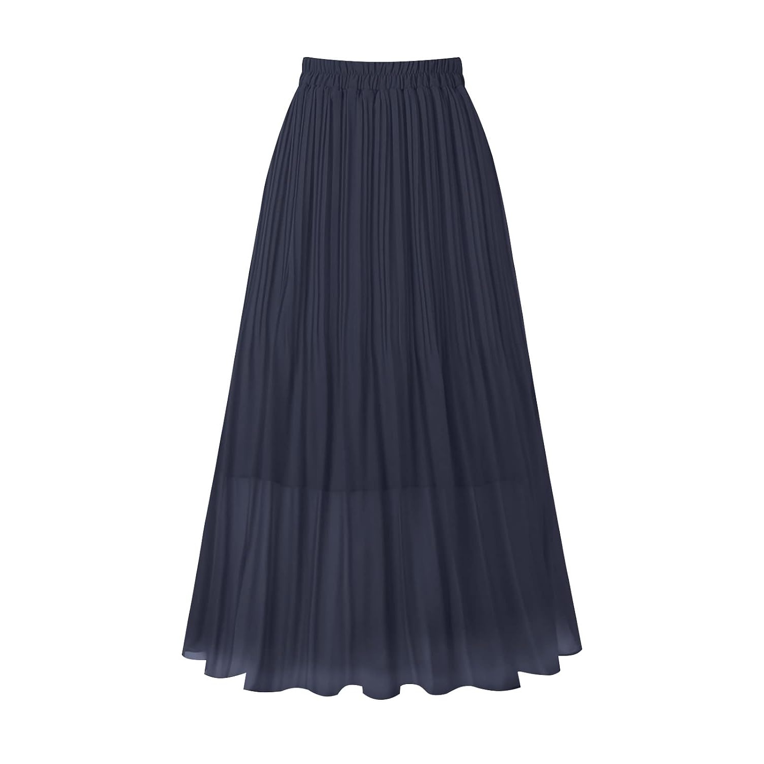 Pleated Chiffon Aline Length Skirt For Women
