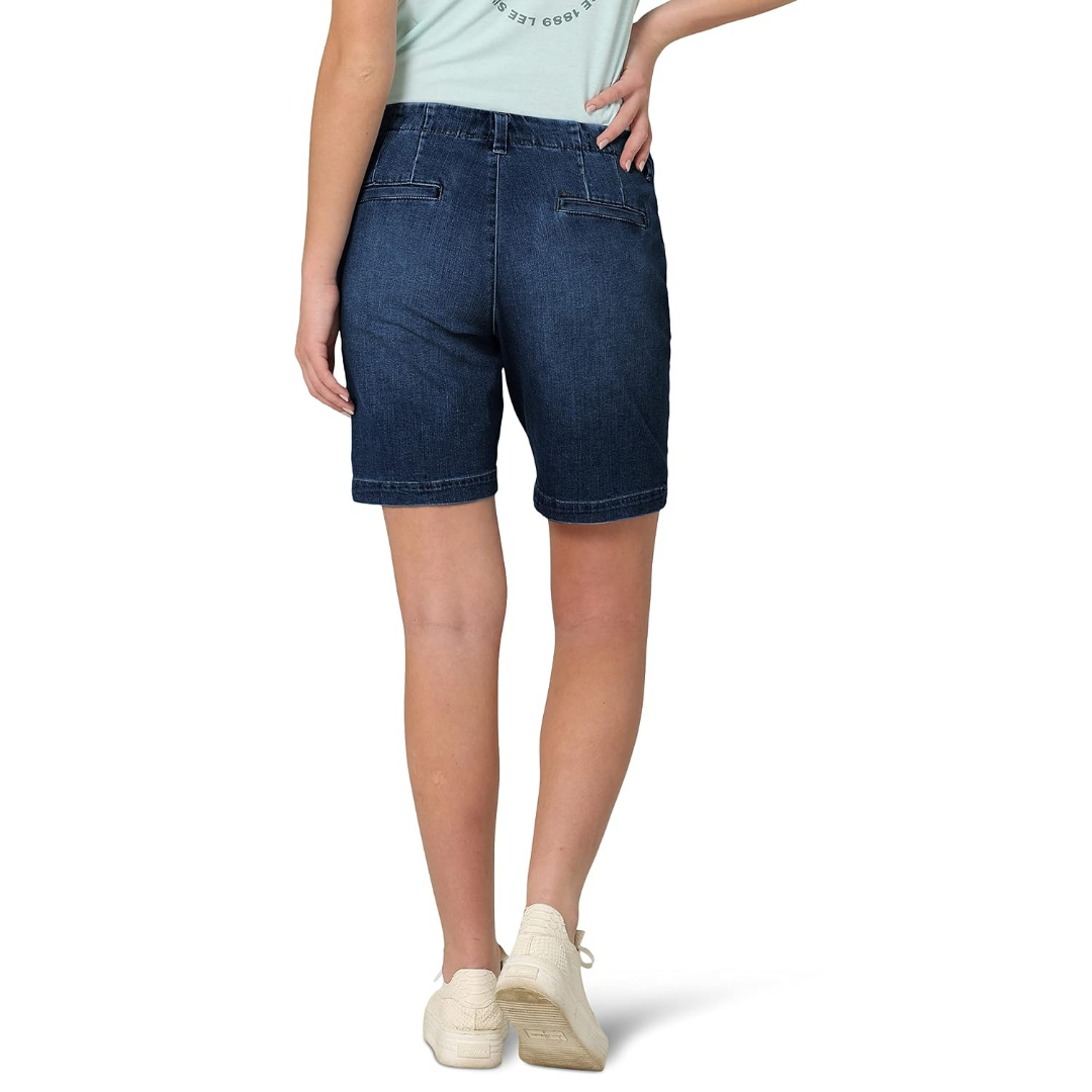 Casual Mid Rise Bermuda Shorts For Women