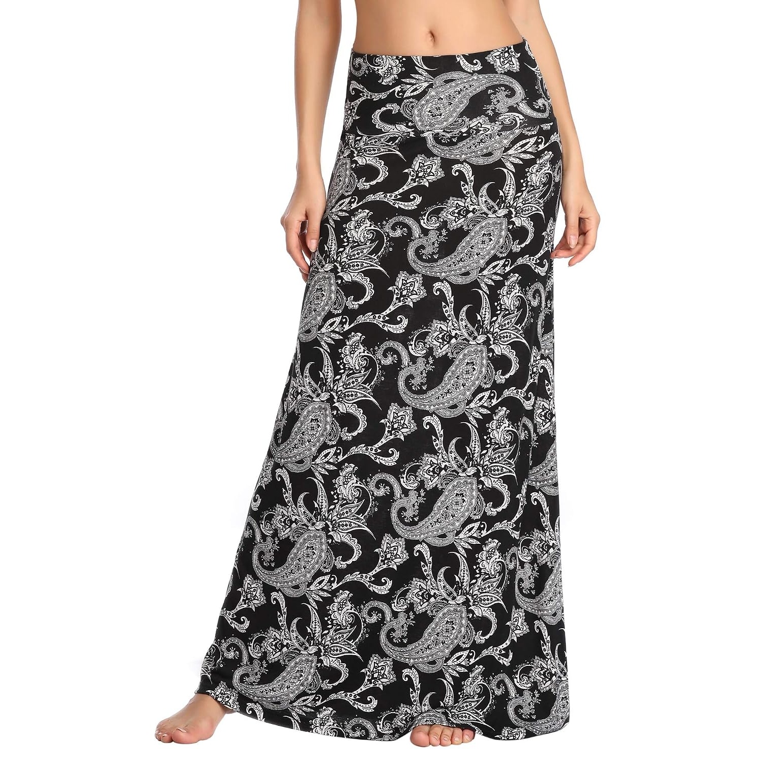 Comfy Long Flare Fold Skirt For Women