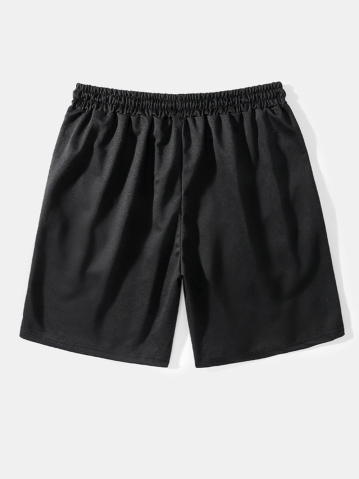 Mid Length Plain Beach Shorts-Waves And Trunks
