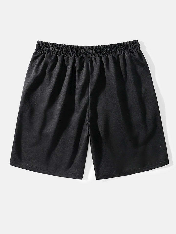 Mid Length Plain Beach Shorts-Waves And Trunks