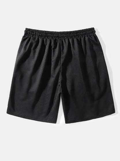 Mid Length Plain Beach Shorts-Waves And Trunks