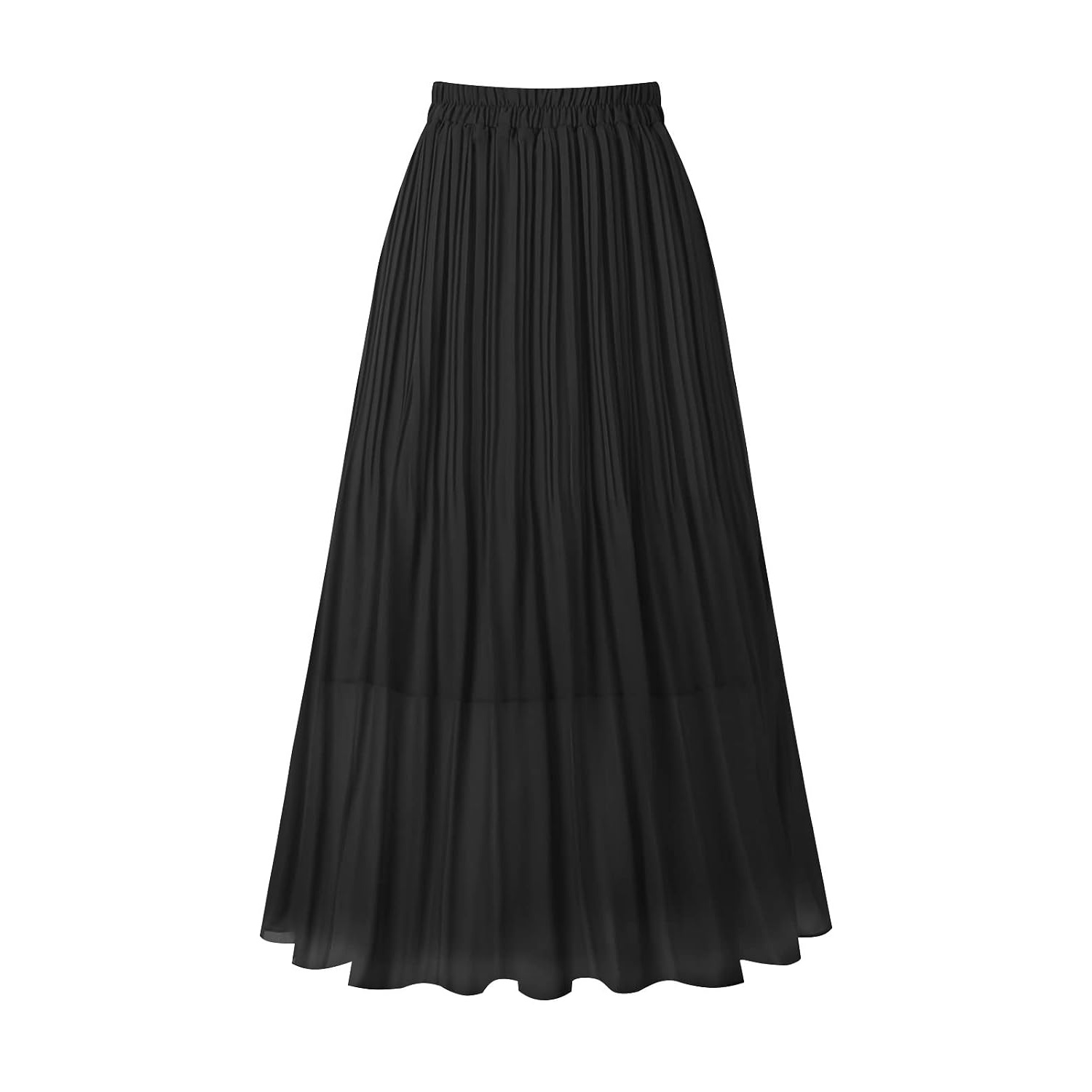 Pleated Chiffon Aline Length Skirt For Women