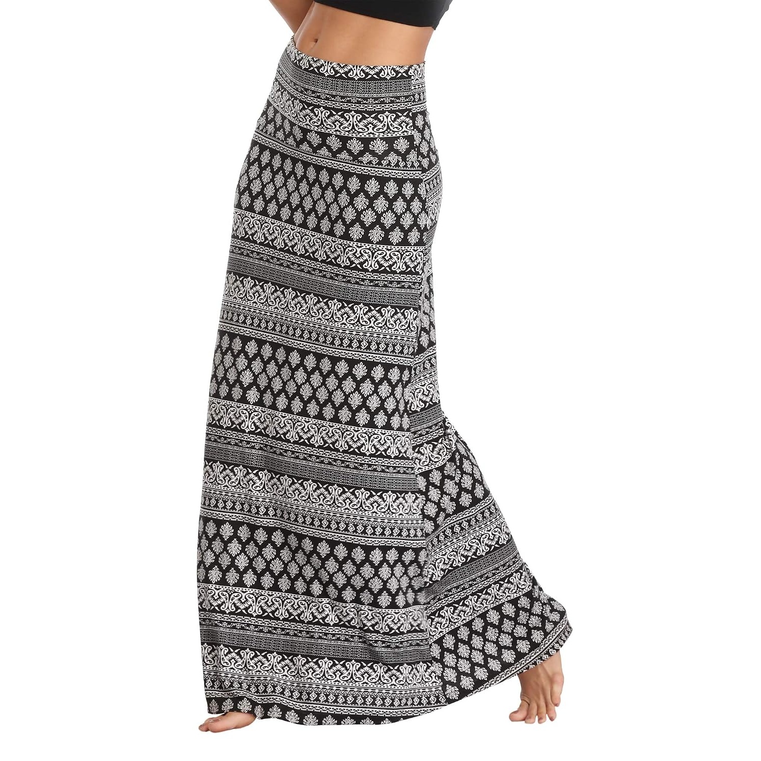 Comfy Long Flare Fold Skirt For Women