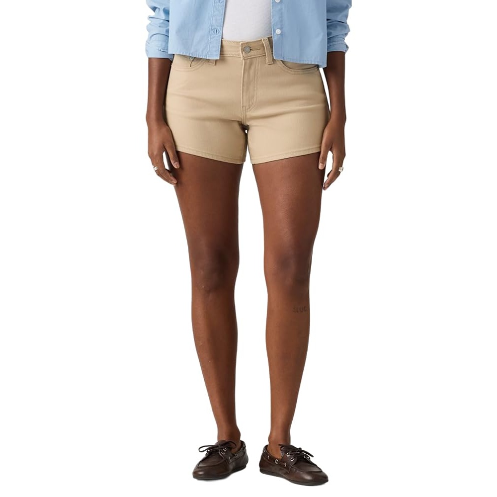 Zipper Closure A Line Shorts For Women