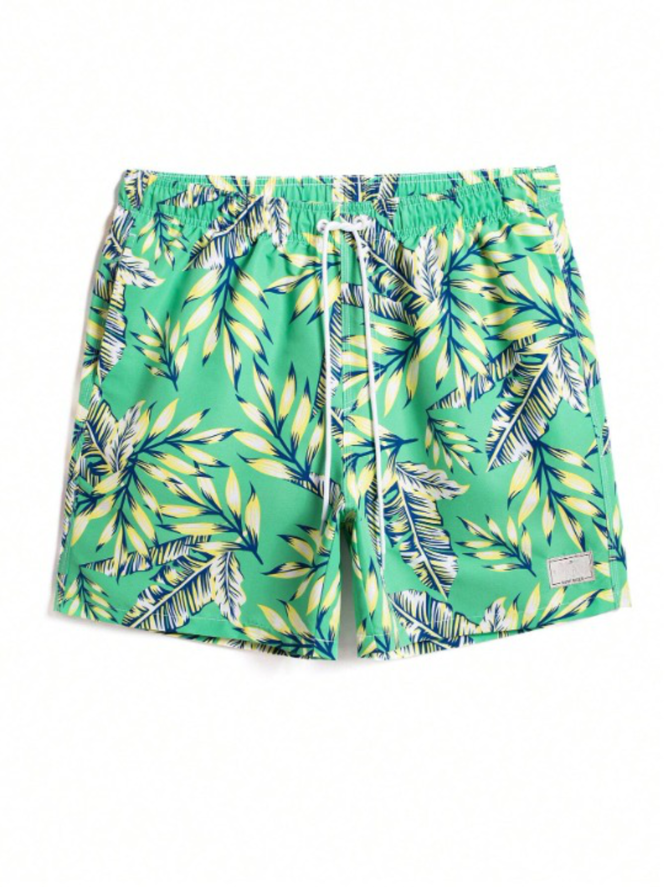 Stylish Tropical Swim Trunks-Waves And Trunks