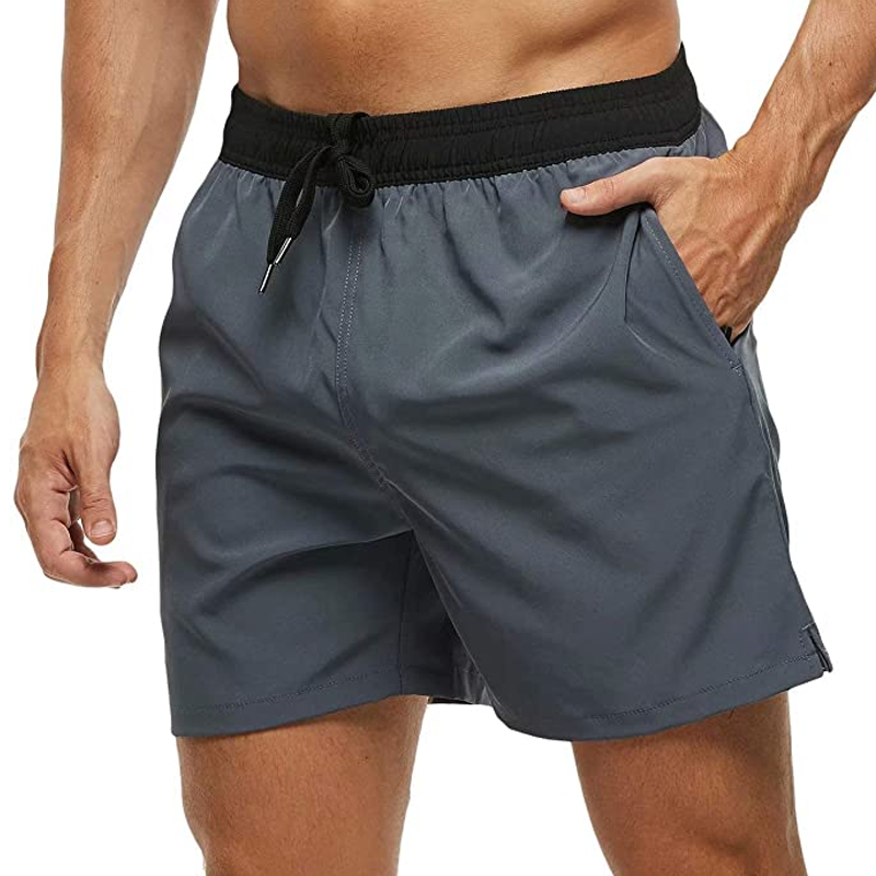 Men's Swim Trunks Quick Dry Beach Shorts with Zipper Pockets and Mesh Lining-Waves And Trunks